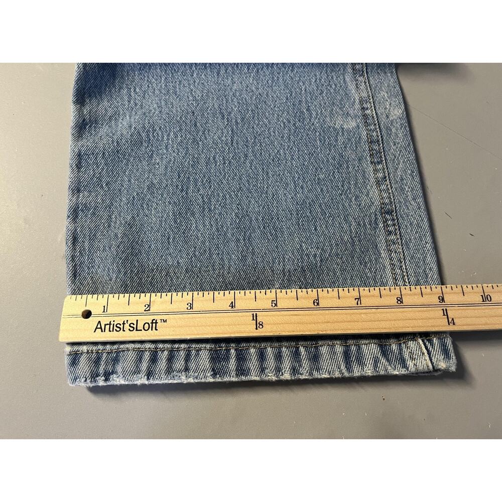 Zara Jeans Womens 6 Blue Carpenter Utility Straight Leg High Rise‎ Denim - Picture 9 of 9